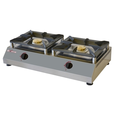 Réchaud de table gaz, 2 feux vifs 5 kW WR-RTD/2G